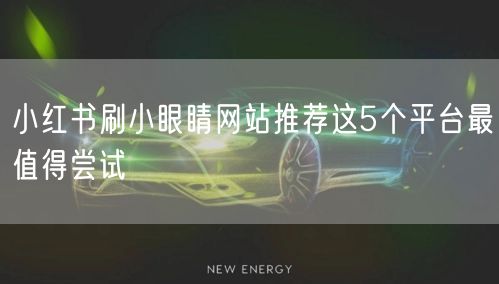小红书刷小眼睛网站推荐这5个平台最值得尝试