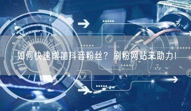如何快速增加抖音粉丝?刷粉网站来助力!