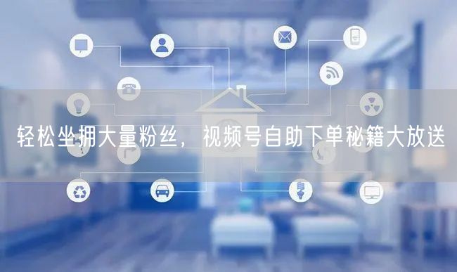 轻松坐拥大量粉丝，视频号自助下单秘籍大放送