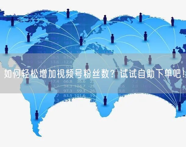 如何轻松增加视频号粉丝数？试试自助下单吧！