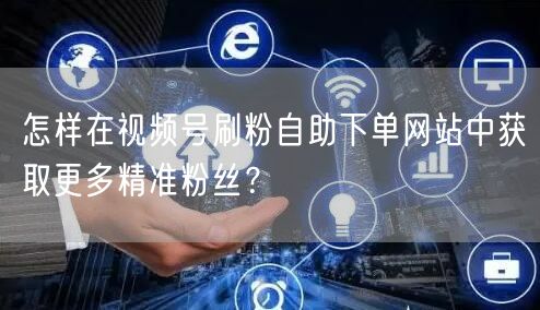 怎样在视频号刷粉自助下单网站中获取更多精准粉丝？