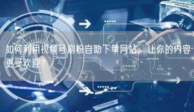 如何利用视频号刷粉自助下单网站,让你的内容更受欢迎?